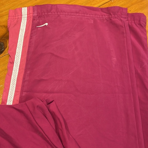 XL Nike pink white side stripe 4-pocket split ankle athletic track jogger pants - Picture 7 of 14